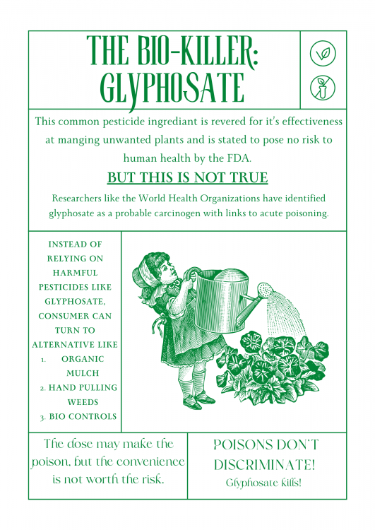 Green Vintage Illustrated Girl Gardening Farmers Market Poster.png