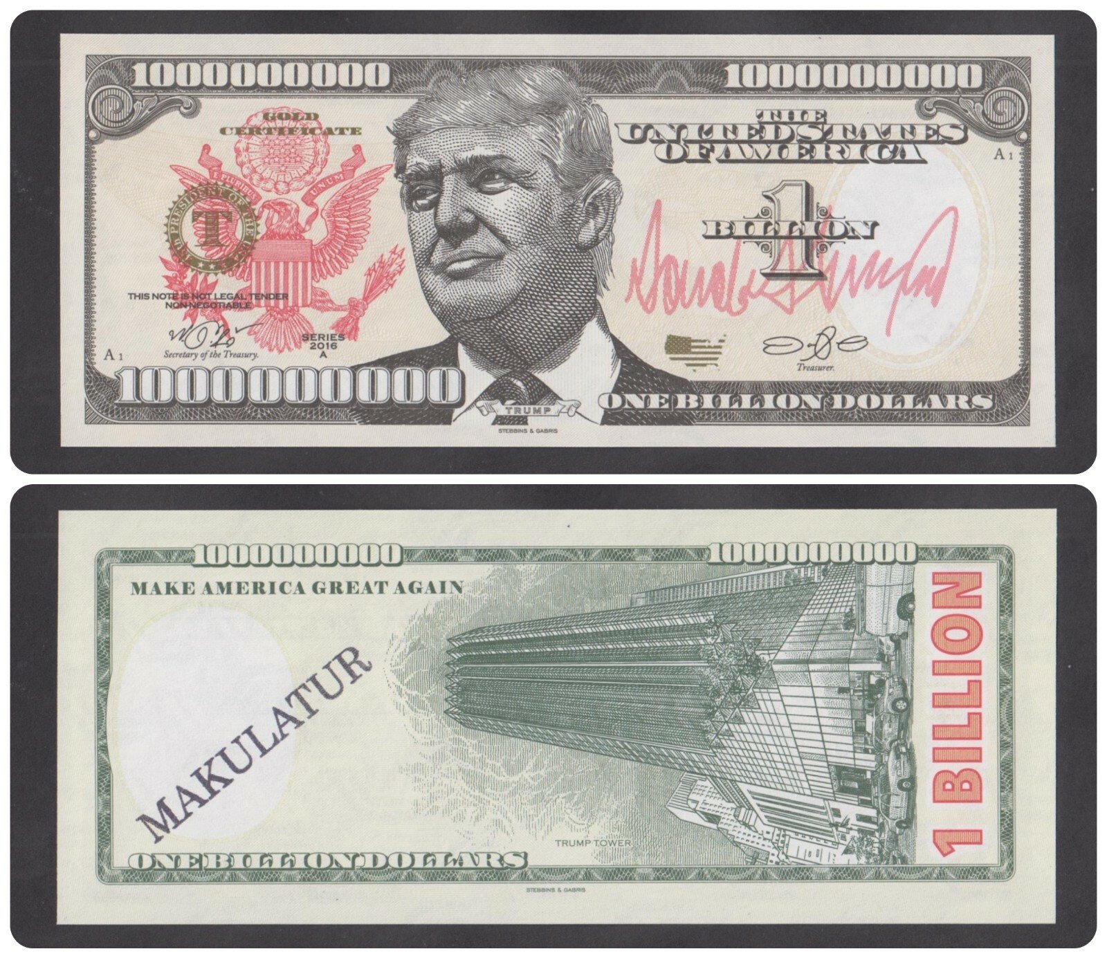 The sign of a modest president   -   The Arc de Trump