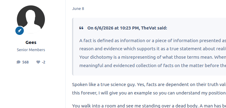 The difference between Truth and Fact.