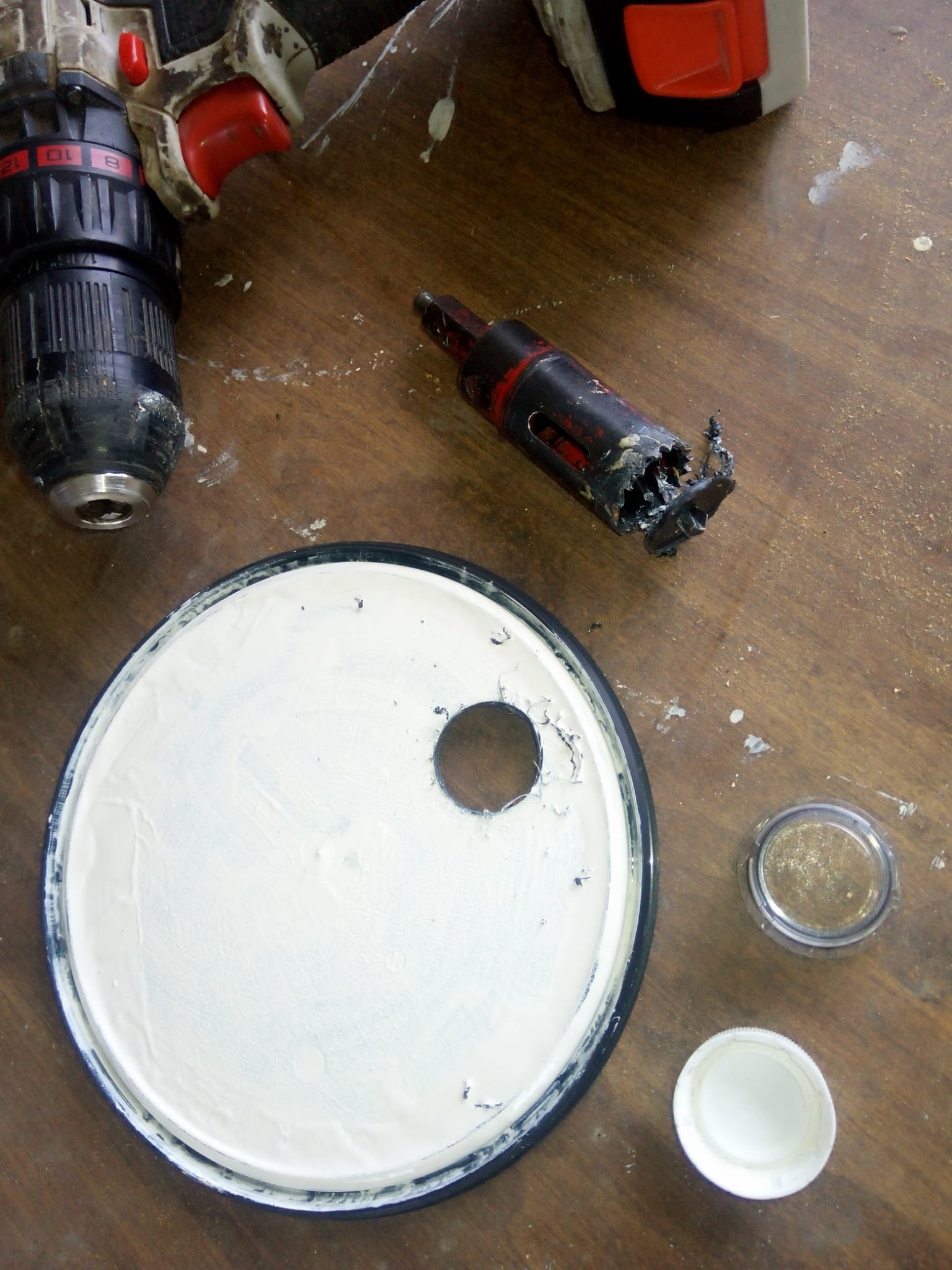 Spills from paint cans...